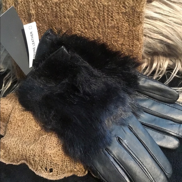 Beautiful black leather gloves never worn - Picture 1 of 16